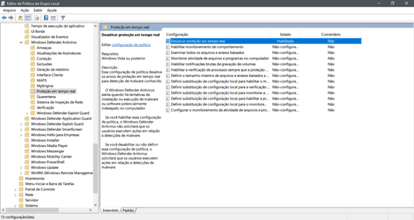 Screenshot of Group Policy Editor (a.k.a. gpedit.msc)